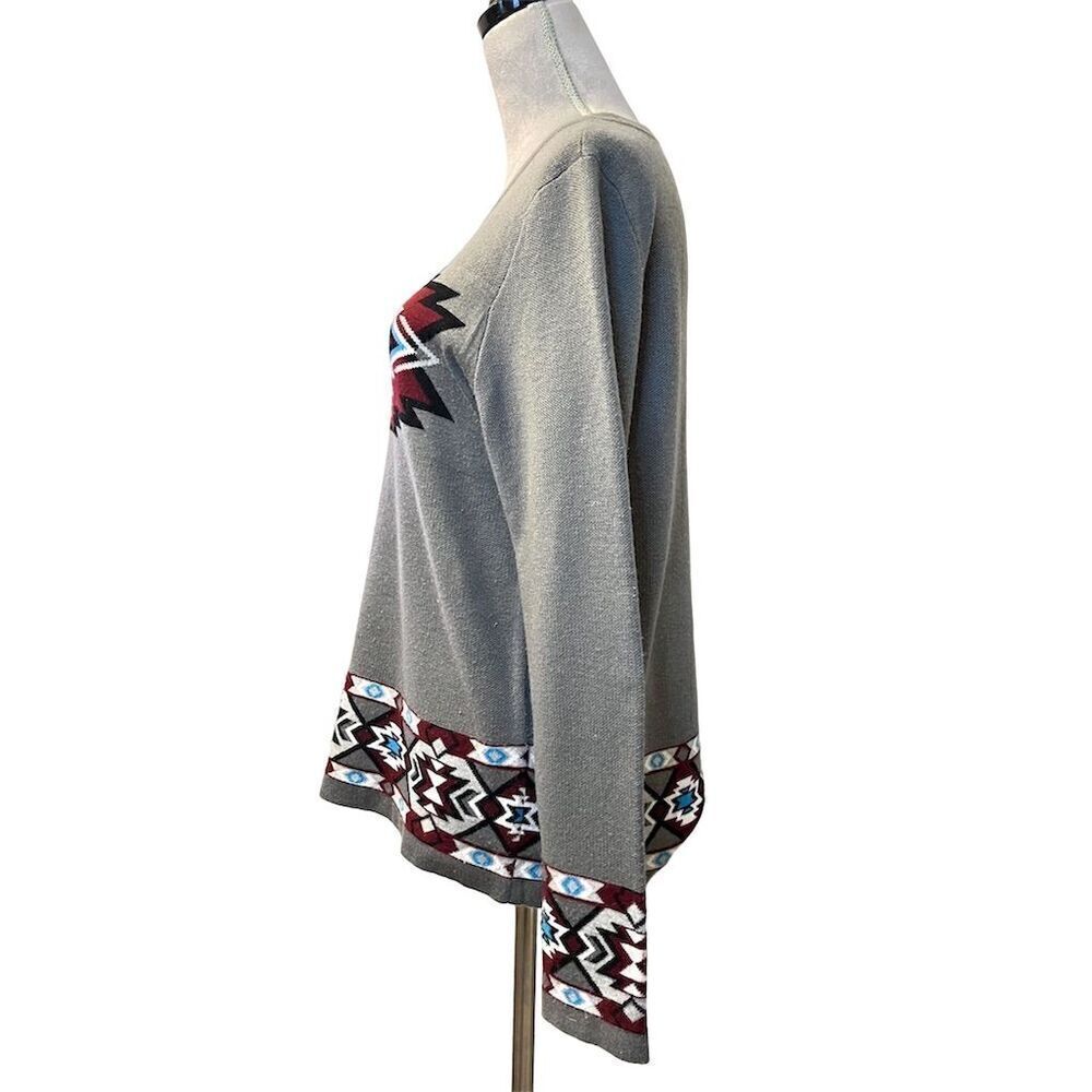 Red River Outfitters Women's Aztec Print Wool Pullover Knit Sweatshirt S Warm - Picture 5 of 9
